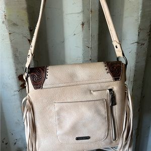 Real leather western purse